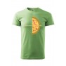 Tricou imprimat Arrow Pizza, pentru barbati, verde iarba, 100% bumbac