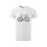 Tricou imprimat Bicycle Peace, pentru barbati, alb, 100% bumbac