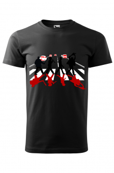 Tricou imprimat Abbey Road Killer Red, pentru barbati, negru, 100% bumbac