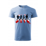 Tricou imprimat Abbey Road Killer Red, pentru barbati, albastru deschis, 100% bumbac