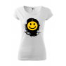 Tricou imprimat Che Smile, pentru femei, alb, 100% bumbac