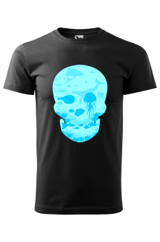 Tricou imprimat Dead Sea, pentru barbati, negru, 100% bumbac