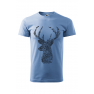 Tricou imprimat Circular Deer, pentru barbati, albastru deschis, 100% bumbac