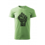 Tricou personalizat Hand of Revolution, pentru barbati, verde iarba, 100% bumbac