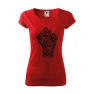 Tricou personalizat Hand of Revolution, pentru femei, rosu, 100% bumbac