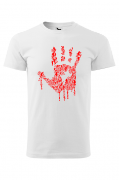 Tricou personalizat Hand of Zombies, pentru barbati, alb, 100% bumbac