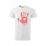 Tricou personalizat Hand of Zombies, pentru barbati, alb, 100% bumbac