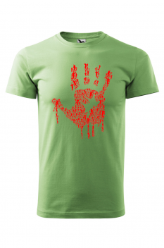 Tricou personalizat Hand of Zombies, pentru barbati, verde iarba, 100% bumbac