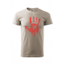 Tricou personalizat Hand of Zombies, pentru barbati, gri ice, 100% bumbac