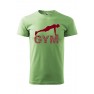 Tricou imprimat Gym, pentru barbati, verde iarba, 100% bumbac