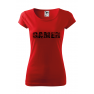 Tricou imprimat Gamer, pentru femei, rosu, 100% bumbac