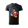 Tricou personalizat Heart Music, pentru barbati, negru, 100% bumbac