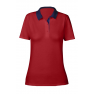 Tricou polo femei, bumbac 100%, Anvil Double Pique, red/navy
