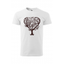 Tricou personalizat Heart Tree, pentru barbati, alb, 100% bumbac