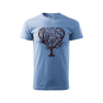 Tricou personalizat Heart Tree, pentru barbati, albastru deschis, 100% bumbac