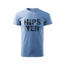 Tricou personalizat Hipster, pentru barbati, albastru deschis, 100% bumbac