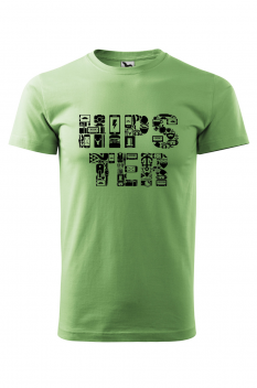 Tricou personalizat Hipster, pentru barbati, verde iarba, 100% bumbac