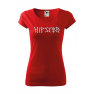 Tricou personalizat Hipster Bones, pentru femei, rosu, 100% bumbac