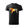 Tricou personalizat Lion Life Death, pentru barbati, negru, 100% bumbac