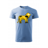 Tricou personalizat Lion, pentru barbati, albastru deschis, 100% bumbac