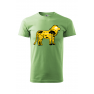 Tricou personalizat Lion, pentru barbati, verde iarba, 100% bumbac