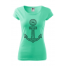 Tricou imprimat Labyrint Anchor, pentru femei, verde menta, 100% bumbac