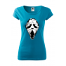 Tricou imprimat Reaper Scream, pentru femei, turcoaz, 100% bumbac