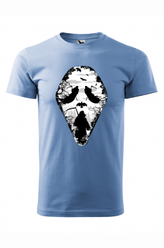 Tricou imprimat Reaper Scream, pentru barbati, albastru deschis, 100% bumbac