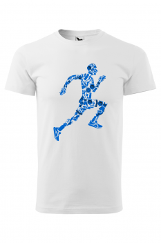 Tricou personalizat Runner, pentru barbati, alb, 100% bumbac