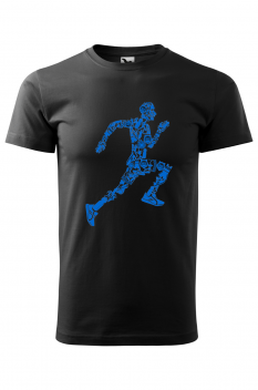 Tricou personalizat Runner, pentru barbati, negru, 100% bumbac