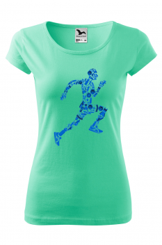 Tricou personalizat Runner, pentru femei, verde menta 100% bumbac
