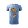 Tricou personalizat Saxophone Tree, pentru barbati, albastru deschis, 100% bumbac