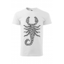 Tricou personalizat Scorpion, pentru barbati, alb, 100% bumbac
