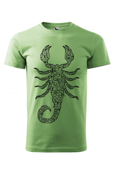 Tricou personalizat Scorpion, pentru barbati, verde iarba, 100% bumbac