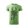 Tricou personalizat Scorpion, pentru barbati, verde iarba, 100% bumbac
