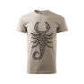 Tricou personalizat Scorpion, pentru barbati, gri ice, 100% bumbac