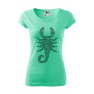 Tricou personalizat Scorpion, pentru femei, verde menta 100% bumbac