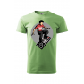 Tricou personalizat Skater Gamer, pentru barbati, verde iarba, 100% bumbac