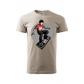 Tricou personalizat Skater Gamer, pentru barbati, gri ice, 100% bumbac