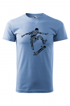 Tricou personalizat Skater, pentru barbati, albastru deschis, 100% bumbac