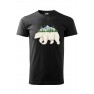 Tricou imprimat Polar Bear, pentru barbati, negru, 100% bumbac