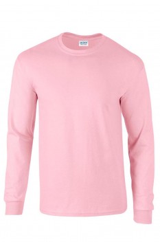 Tricou unisex cu maneca lunga, bumbac 100%, GI2400 Ultra Cotton, Light Pink