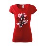 Tricou imprimat Magnolia Girl, pentru femei, rosu, 100% bumbac