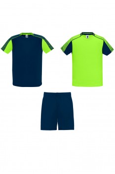 Set echipament sportiv unisex Juve, verde fluorescent/bleumarin