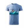 Tricou personalizat Wakeboarding, pentru barbati, albastru deschis, 100% bumbac