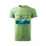 Tricou personalizat Wakeboarding, pentru barbati, verde iarba, 100% bumbac