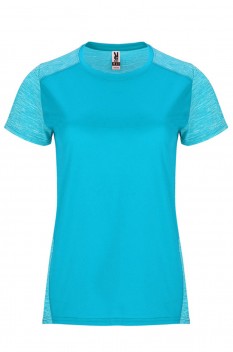 Tricou femei, poliester 100%, Roly Zolder, Turquoise/Heather Turquoise