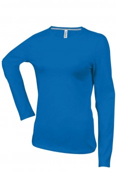 Tricou cu maneca lunga pentru femei, bumbac 100%, Kariban KA383, light royal blue