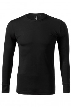 Tricou cu maneca lunga pentru barbati Malfini Premium Merino Rise LS, negru
