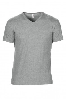 Tricou pentru barbati Anvil V-Neck AN6752, heather grey